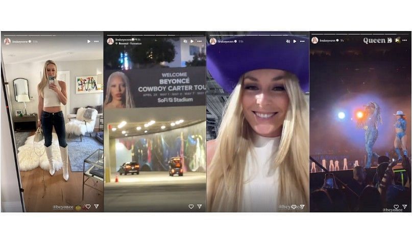Screenshots of Lindsey Vonn's Instagram stories | Source: IG/@lindseyvonn